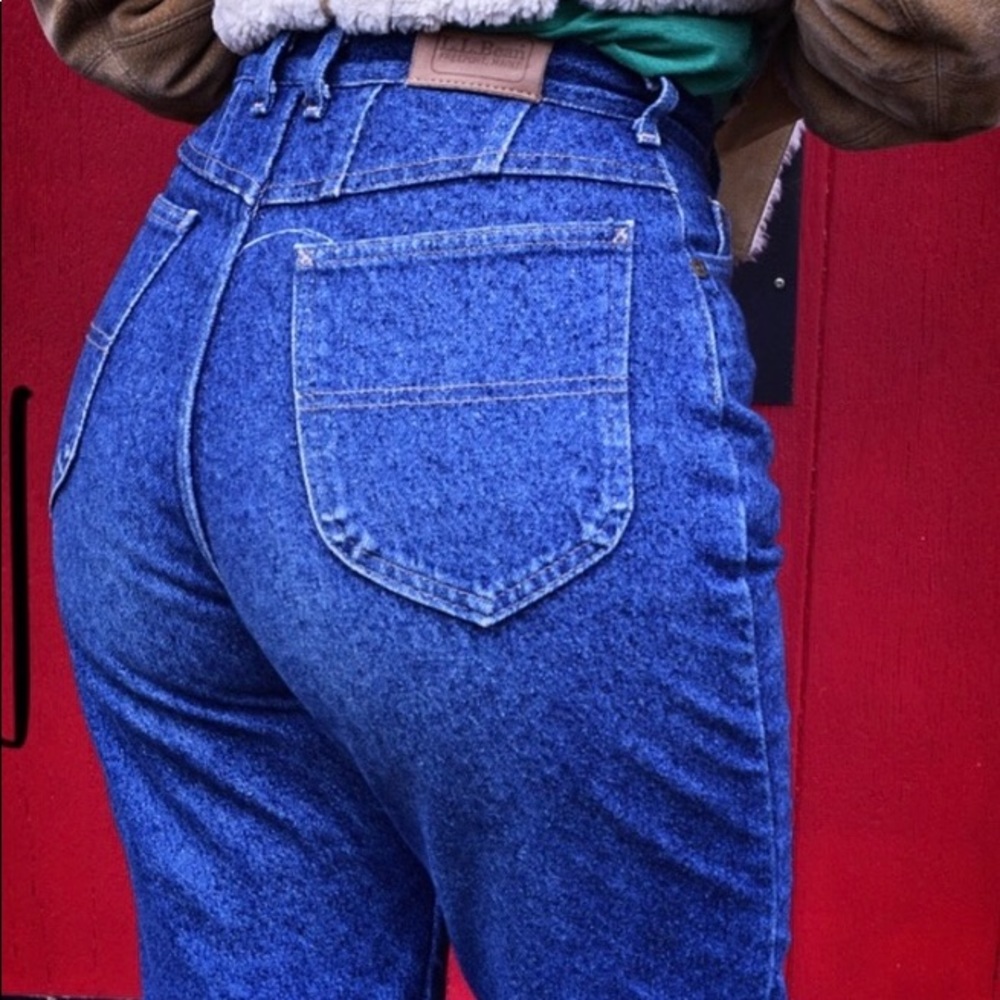 High Waist Vintage Flannel-Lined L.L. Bean Jeans